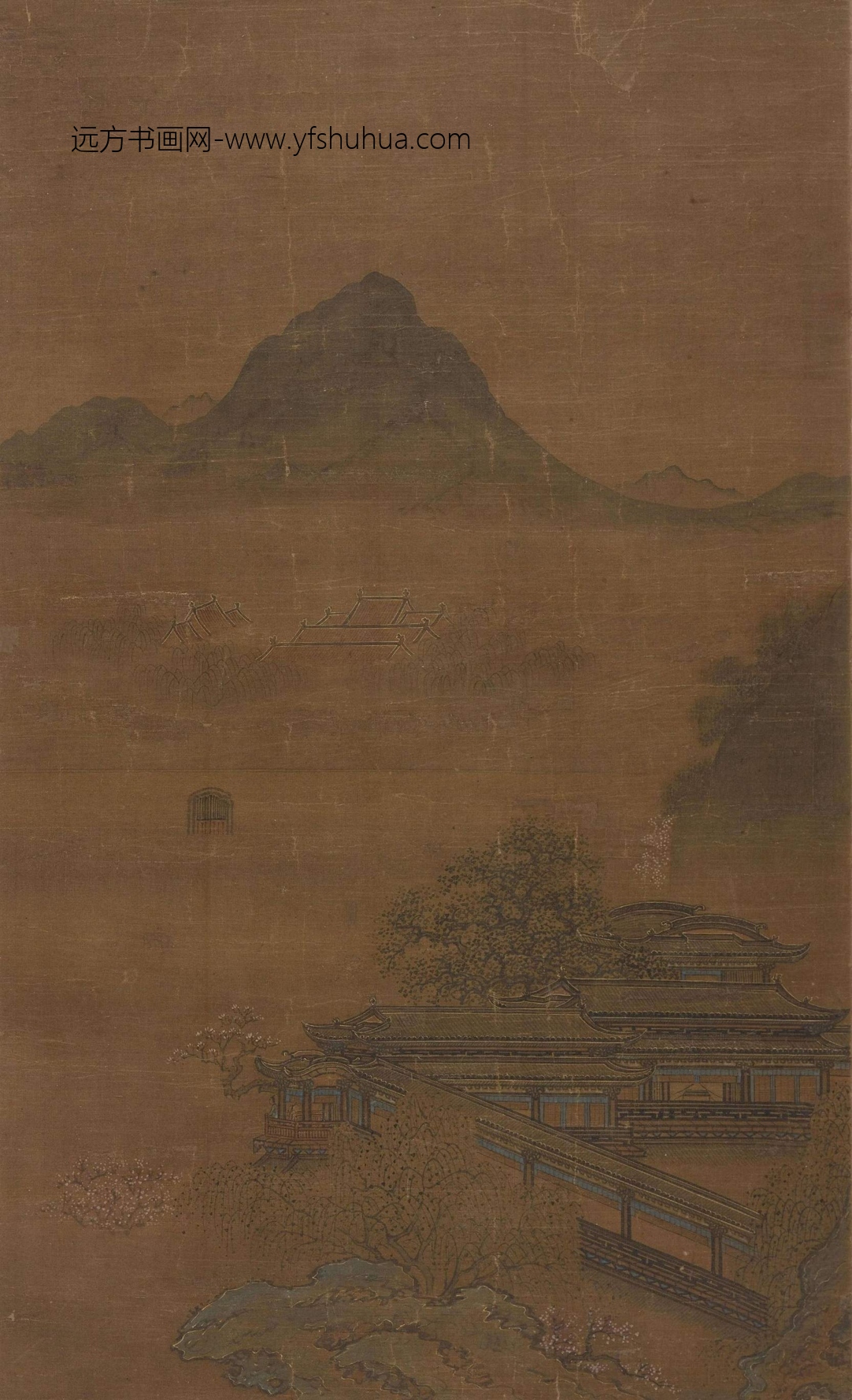 清_袁江_楼台春雾图轴 清_袁江_楼台春雾图轴