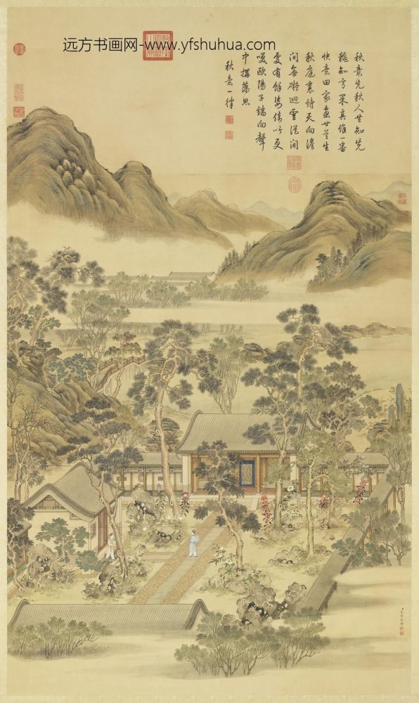 清沈源画夷则清商轴 清沈源画夷则清商轴