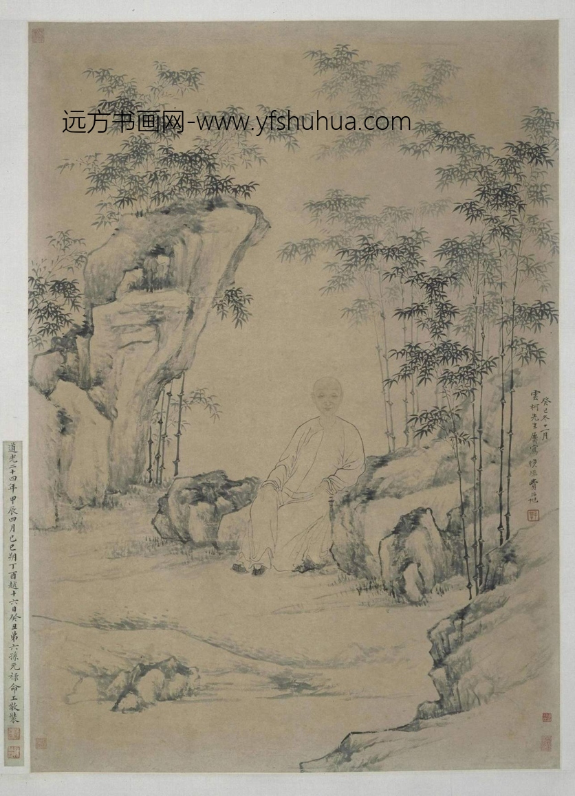 费丹旭陈云柯小像图轴-0