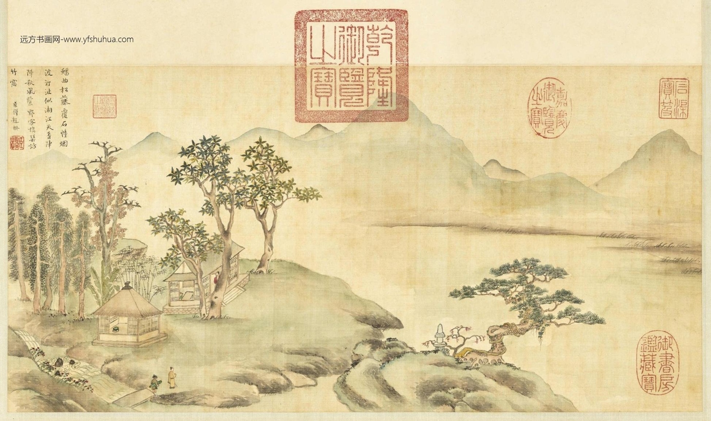6327__清超揆携琴访友小景.轴故画00267600000__K2A002676N000000000PAA