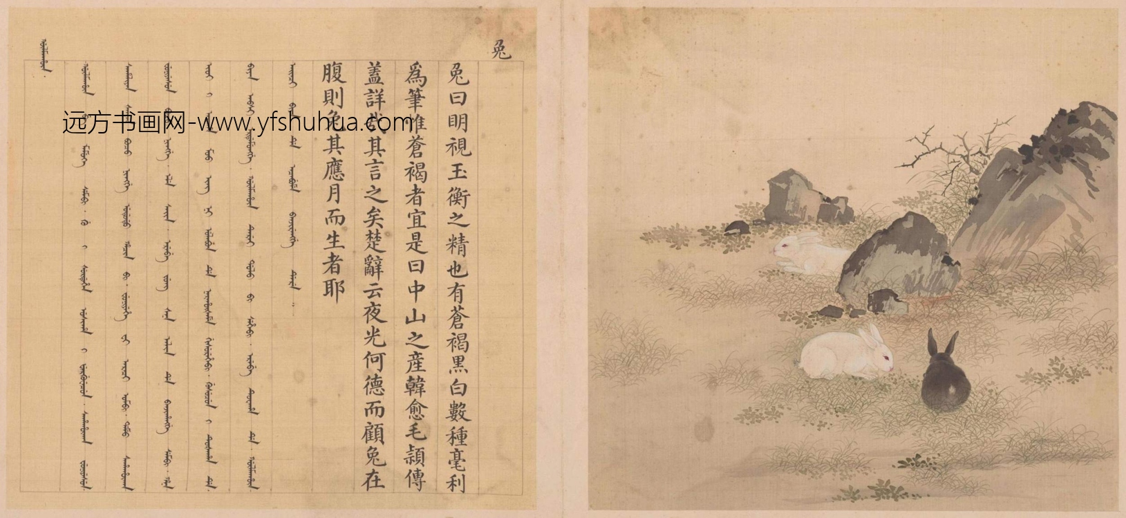 余省、张为邦合画兽谱册
