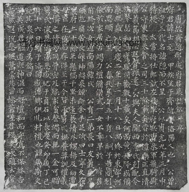 唐_佚名_齐赵郡成府君（士元）墓志铭