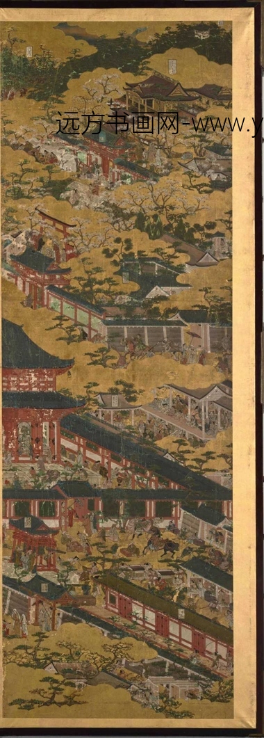 日本_佚名_江户时代 洛中洛外图屏风-二屏_1 日本_佚名_江户时代 洛中洛外图屏风-二屏_1