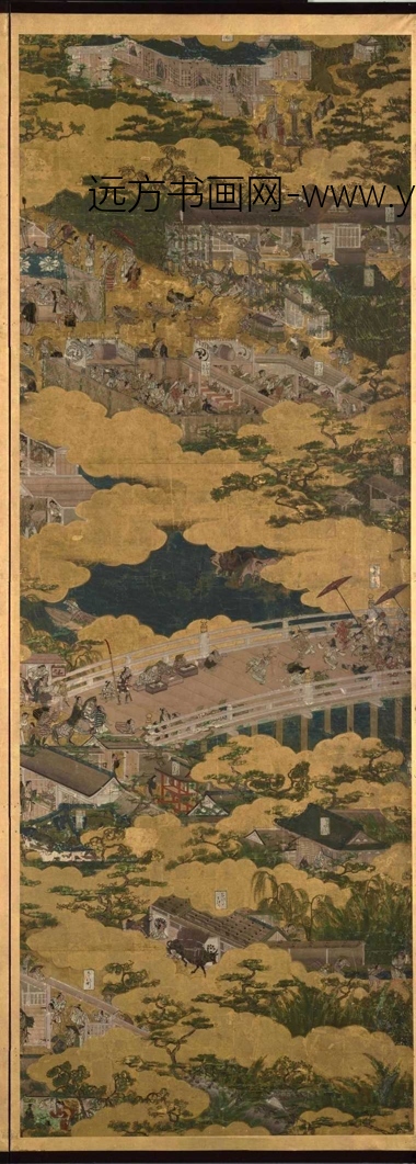 日本_佚名_江户时代 洛中洛外图屏风-二屏_5 日本_佚名_江户时代 洛中洛外图屏风-二屏_5