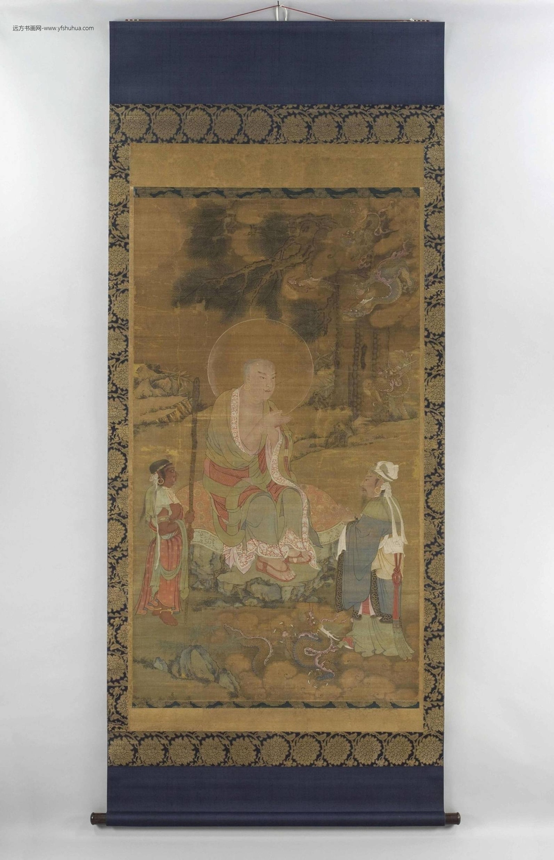 明_佚名_第十七罗汉图（装裱）