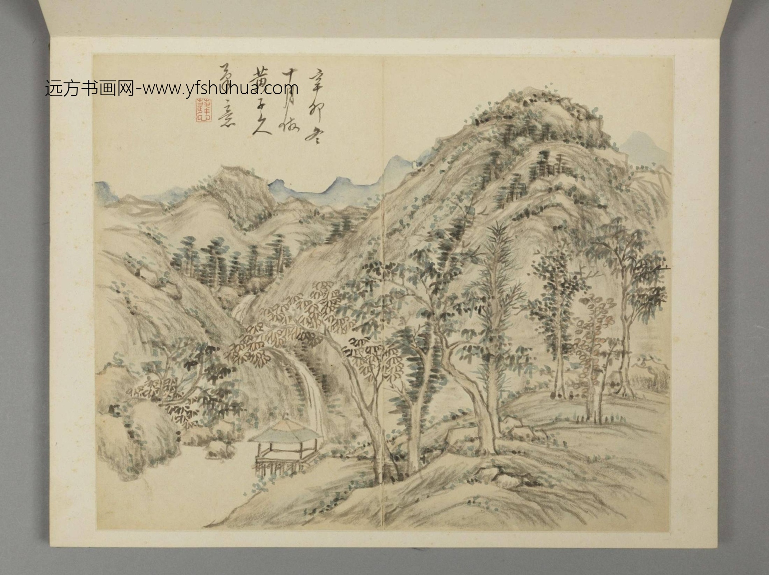 清-王宸山水册－仿黄子久笔意-新00018726-4-12