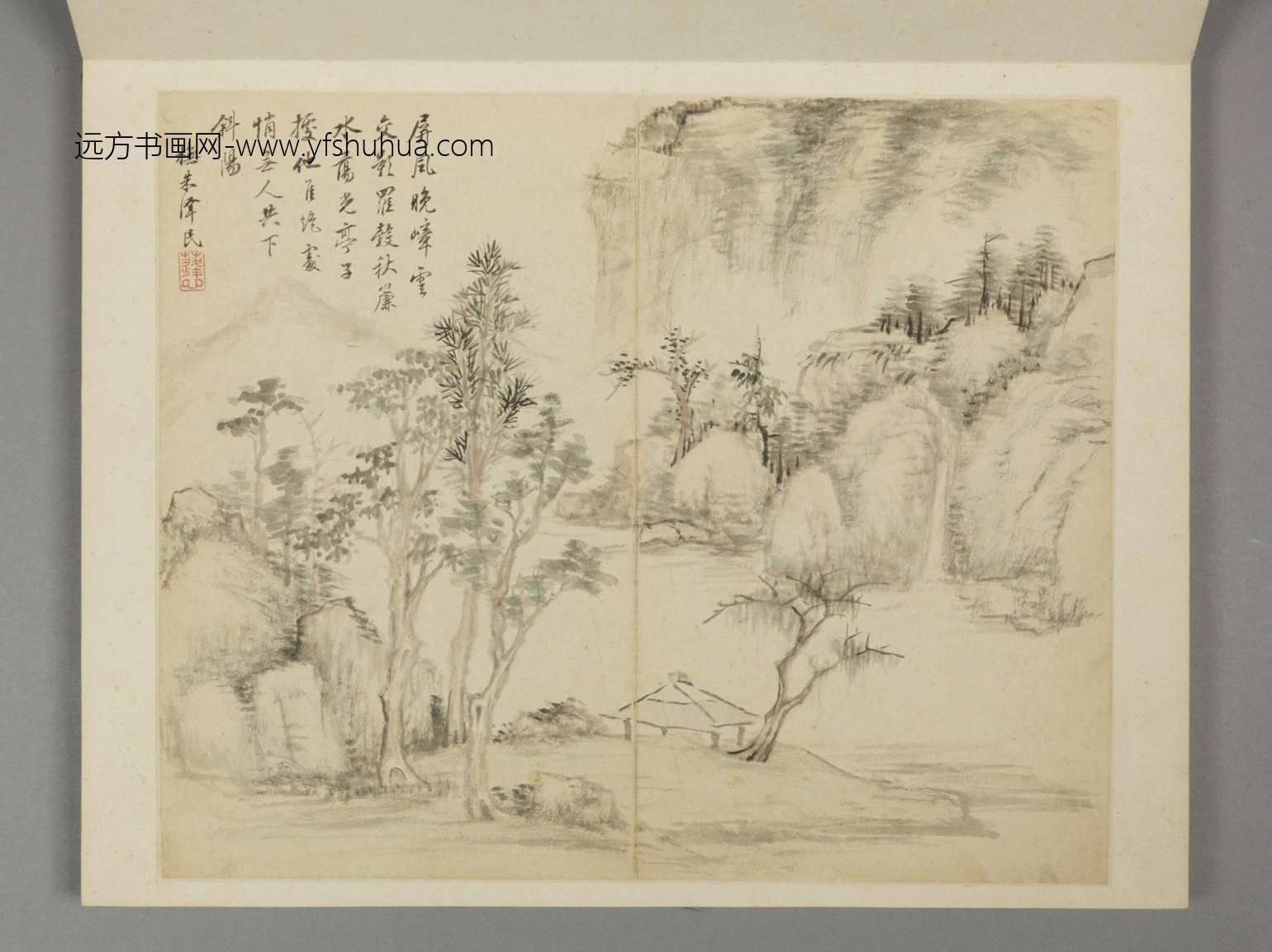 清-王宸山水册－囗朱泽民-新00018726-2-12