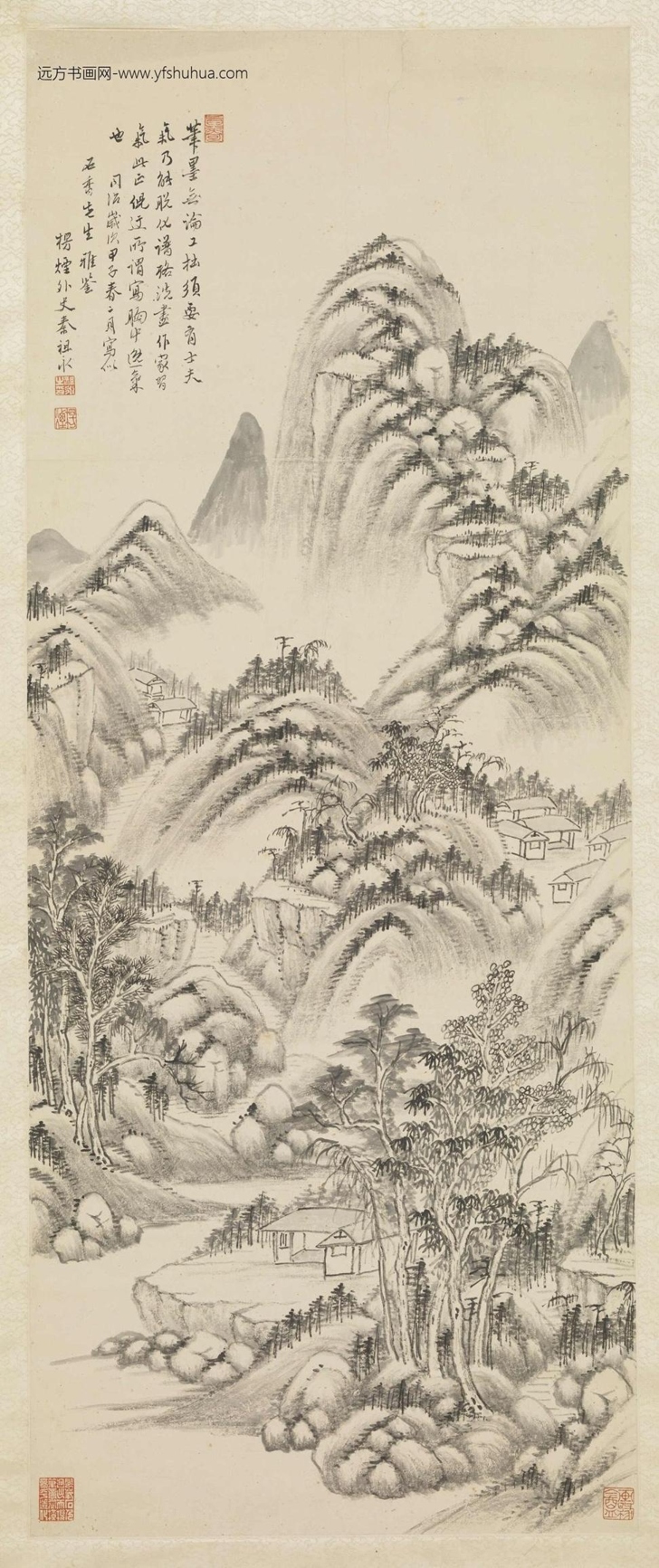 清.秦祖永山水轴