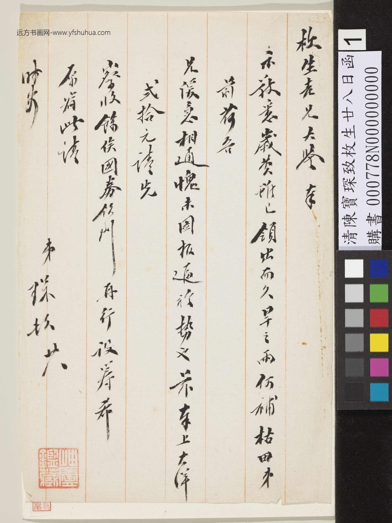 清.陈宝琛致枚生廿八日函 (1)