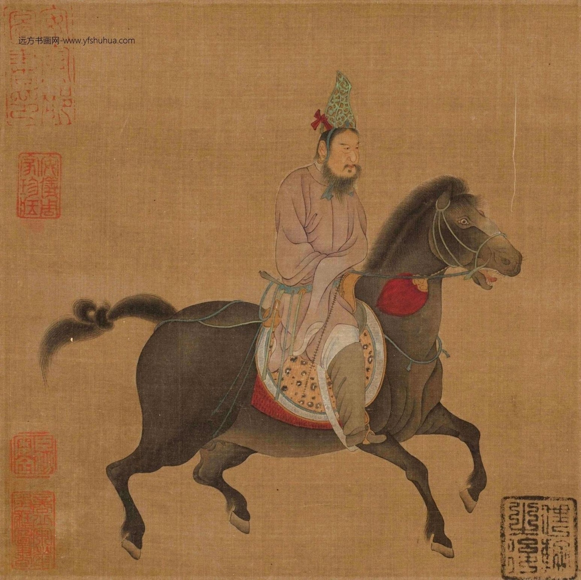 清_佚名_仿东丹王出行图