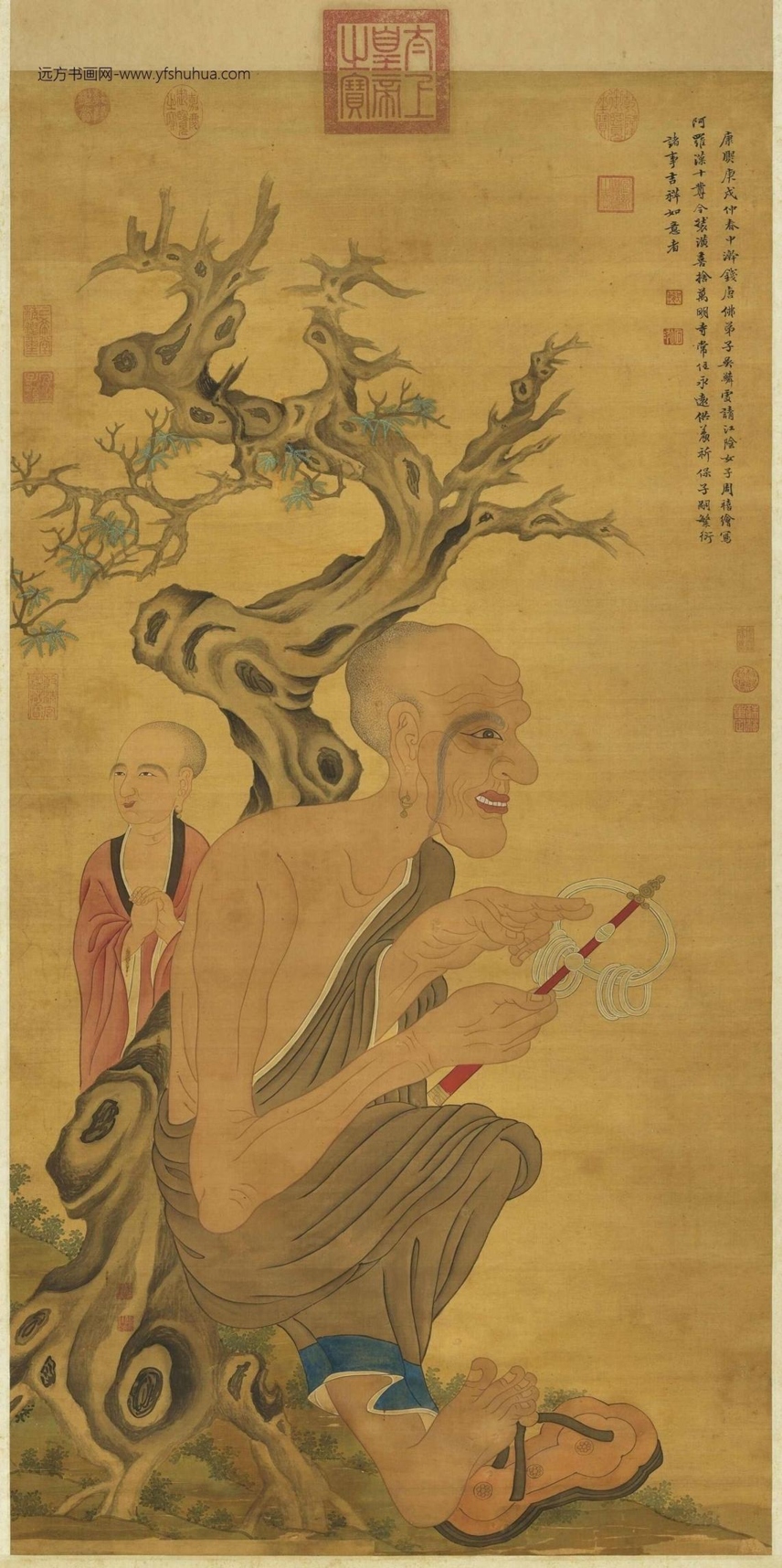 清_周禧_罗汉（己）轴