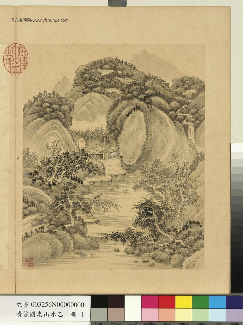清_强国忠_山水乙册图_ (1)
