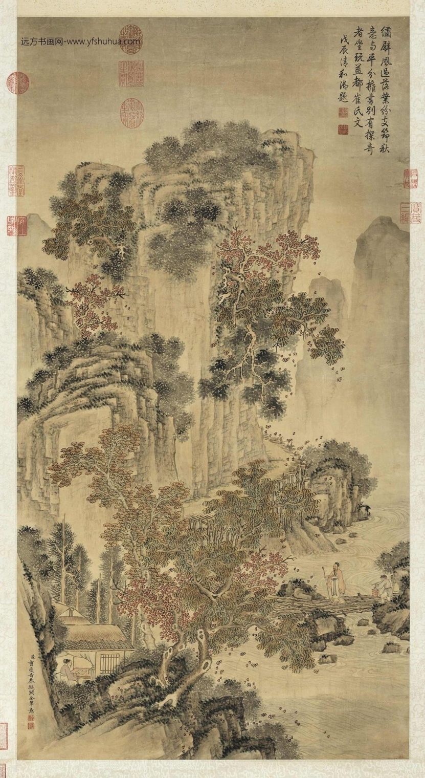 清_曹夔音_山水高宗御题图