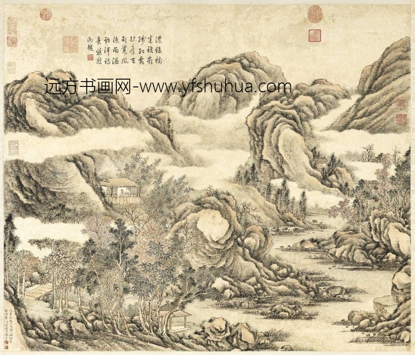 清_曹夔音_许浑诗意图