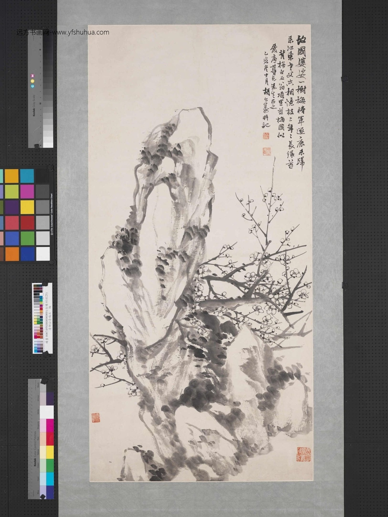 清_胡公寿_梅石图
