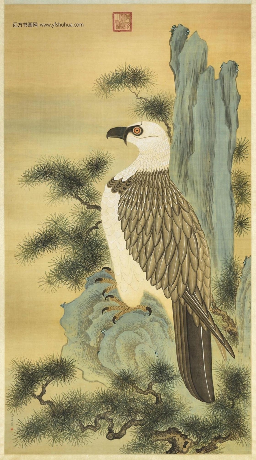 清_舒穆禄阿尔粺_画狗头雕图