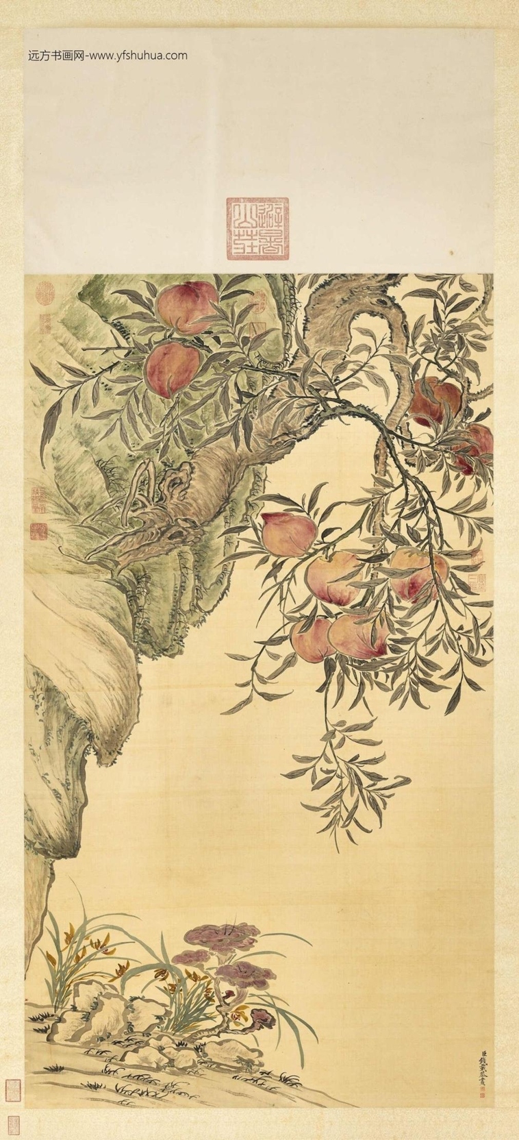 清_钱载_蟠桃苓芝图