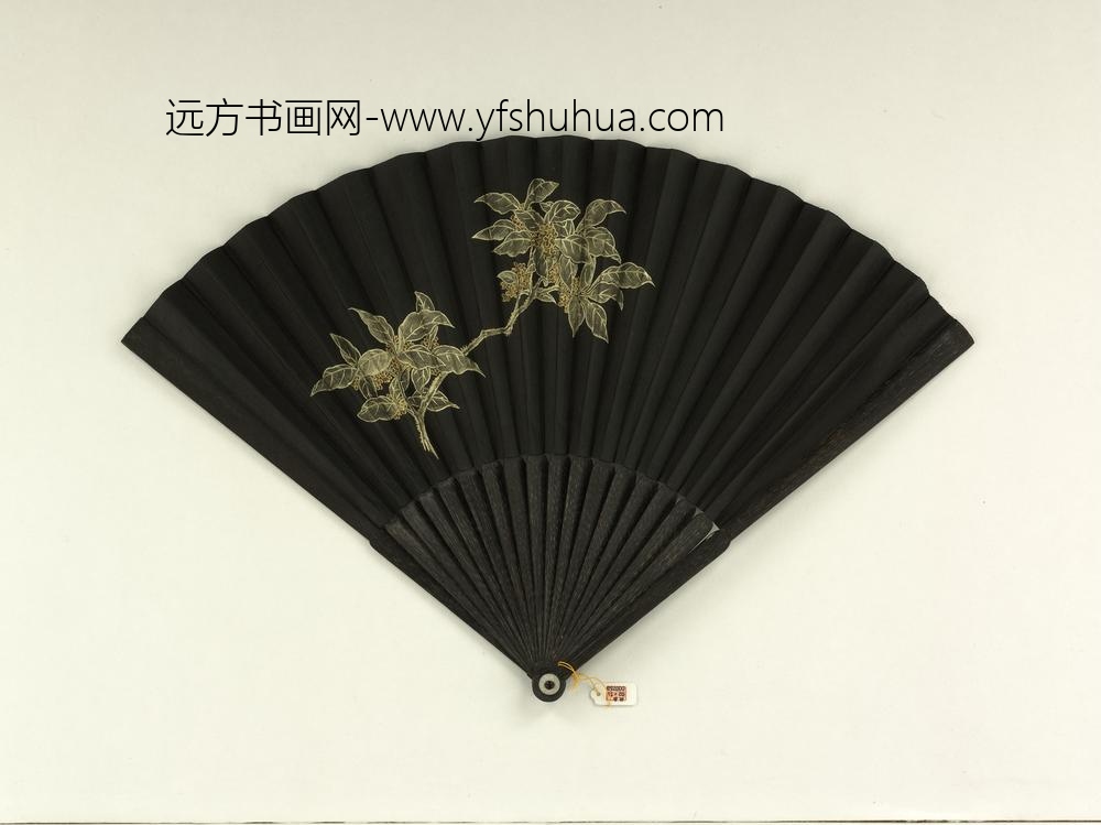 清倪承宽书苏轼书帖清人画花卉成扇 清倪承宽书苏轼书帖清人画花卉成扇