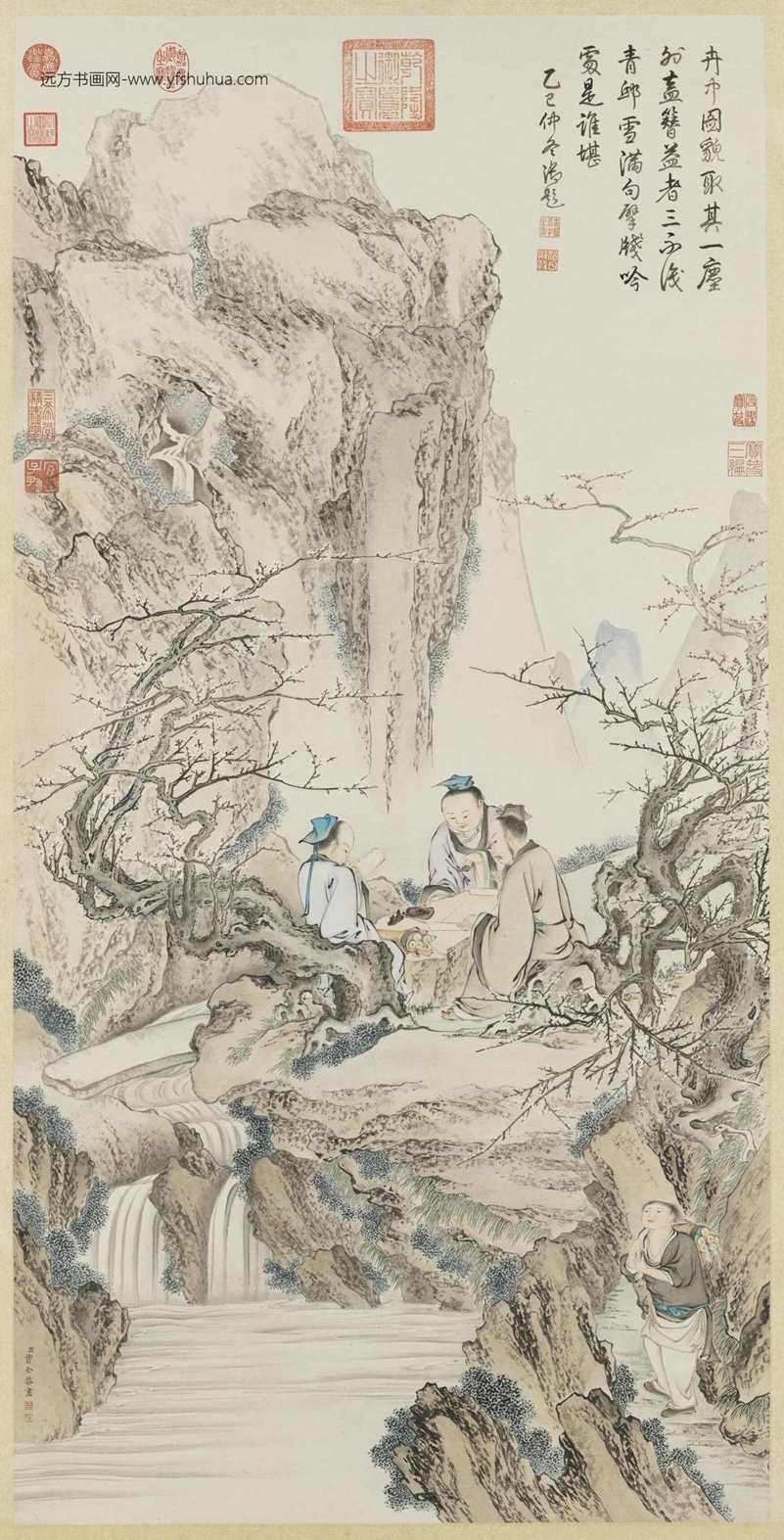 清贾全画咏梅图轴