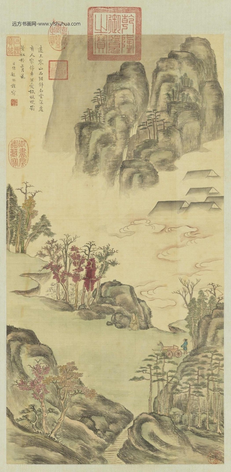清超揆杜牧诗意图轴