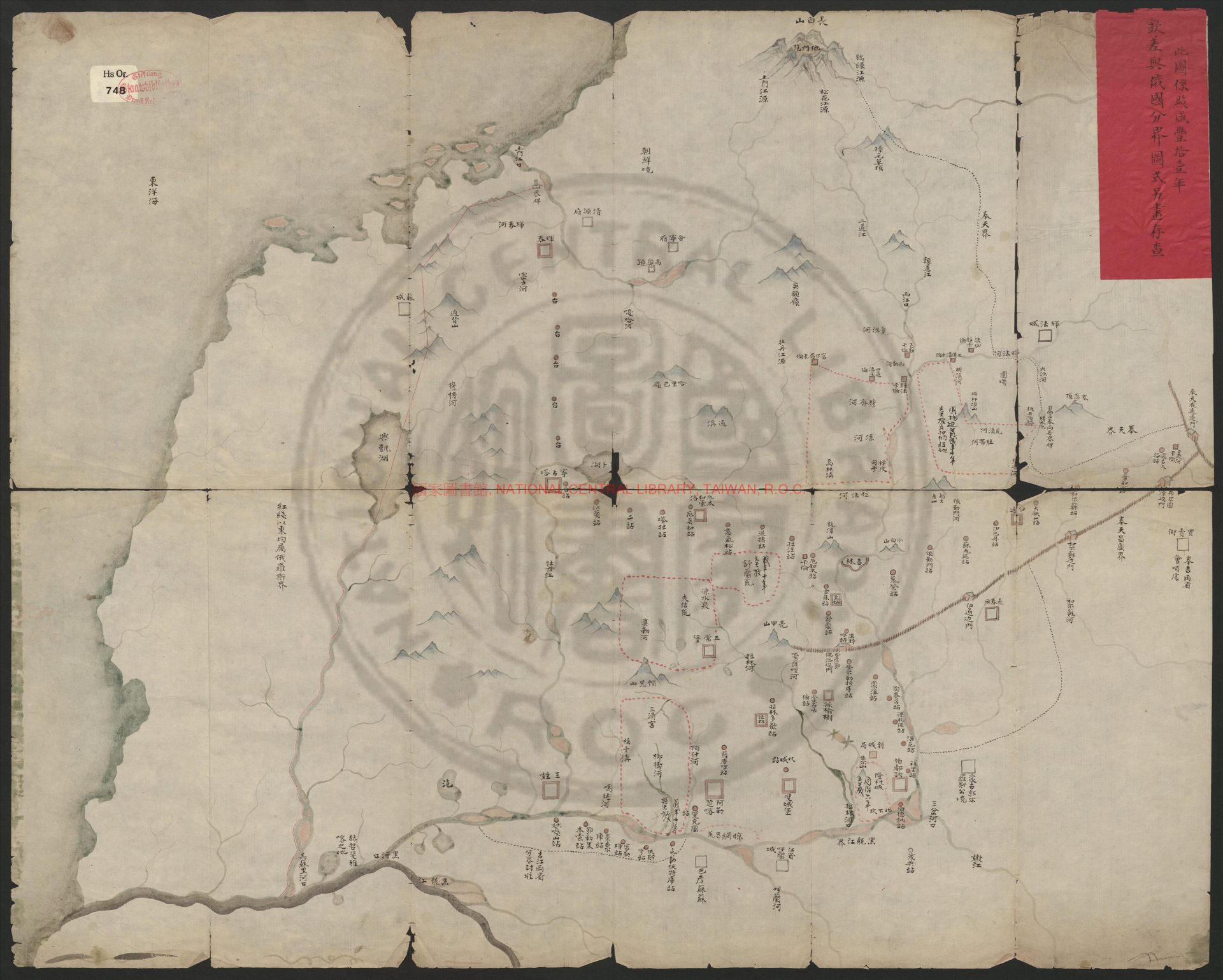 05032-吉林界圖_手繪彩色地圖0