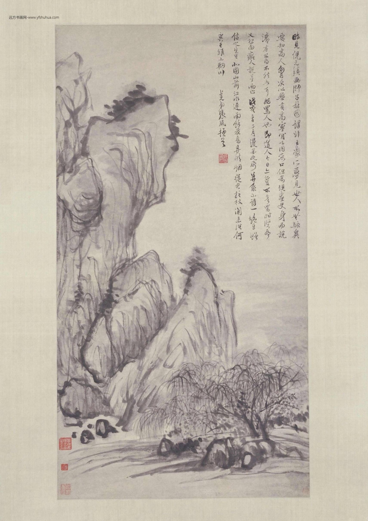 北固烟柳图轴（1开）-0