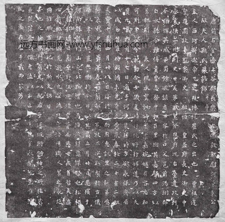 唐_佚名_前右金吾上谷郡长乐府左果毅都尉河东裴公（择）故夫人靳氏墓志铭