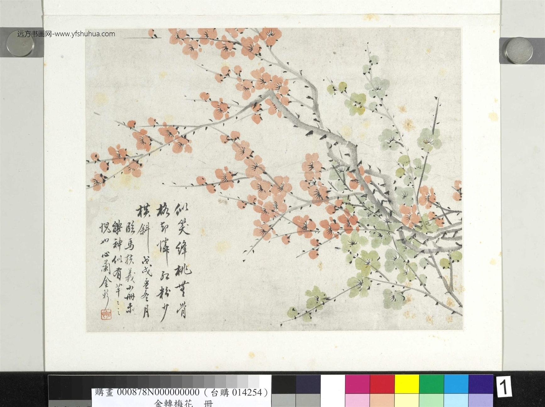 清.金斓梅花册临马扶羲小册- (1)