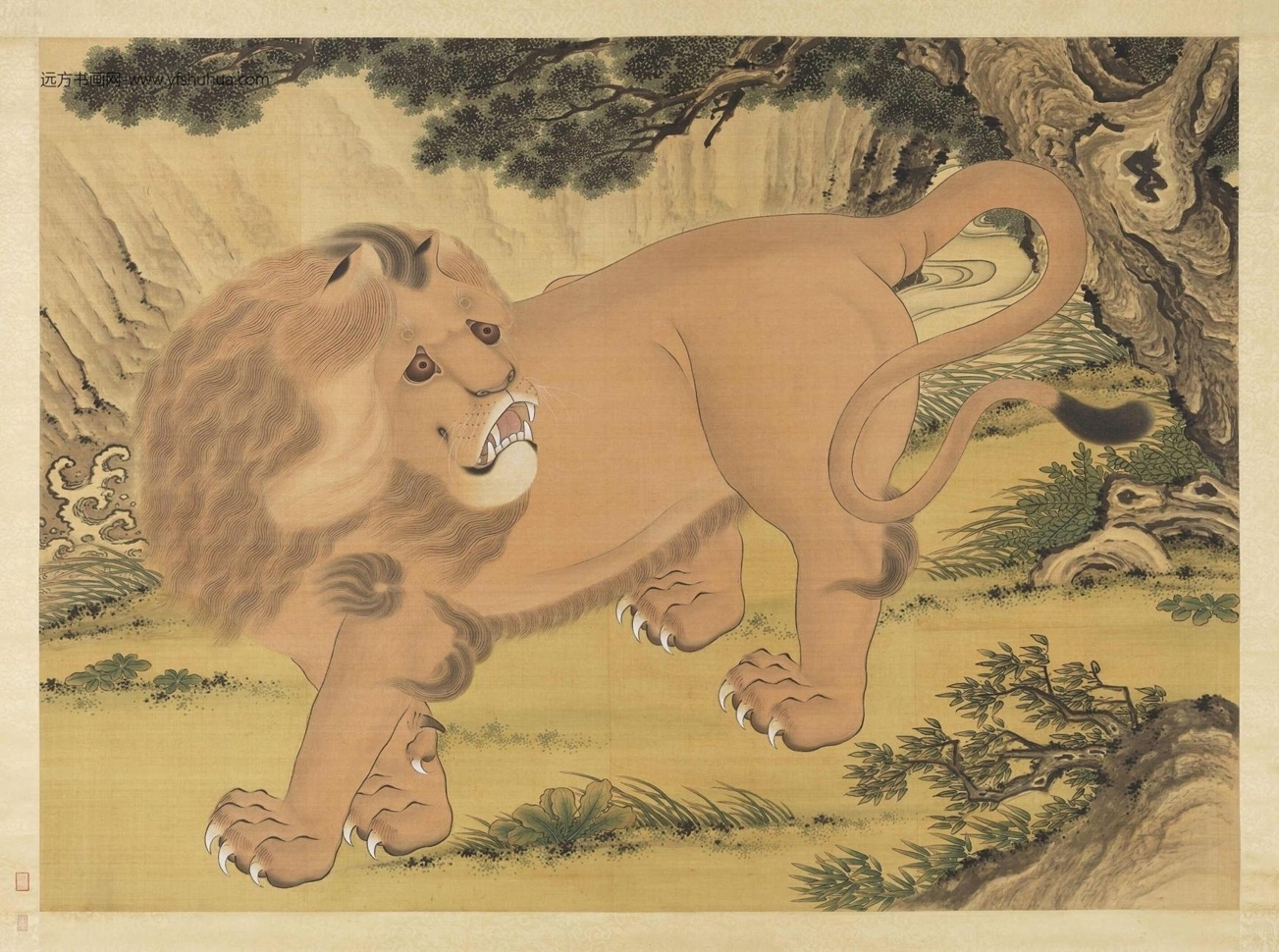 清_刘九德_狻猊图