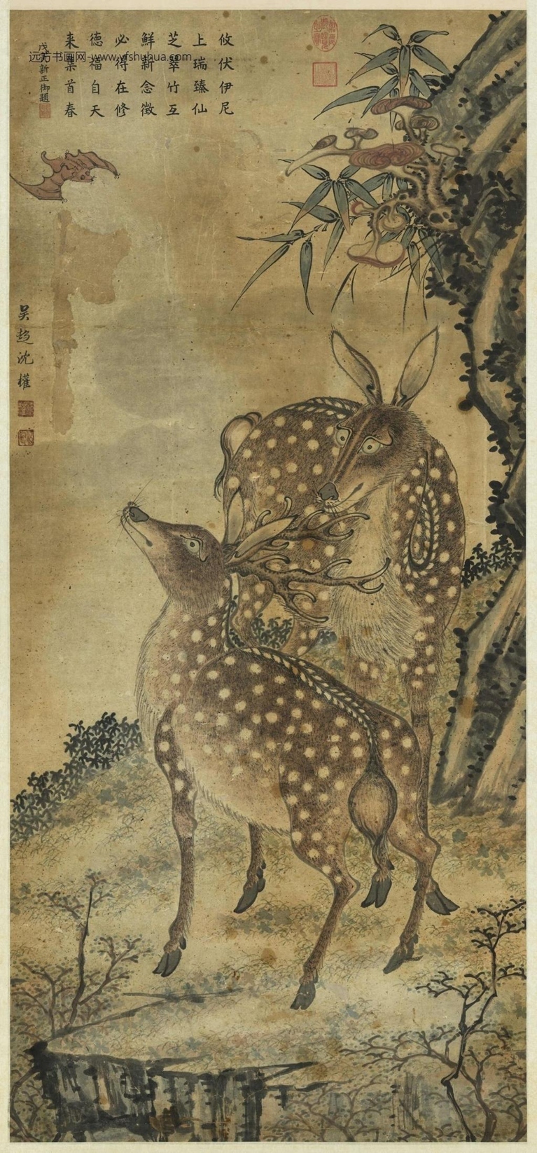 清_沈权_福禄图