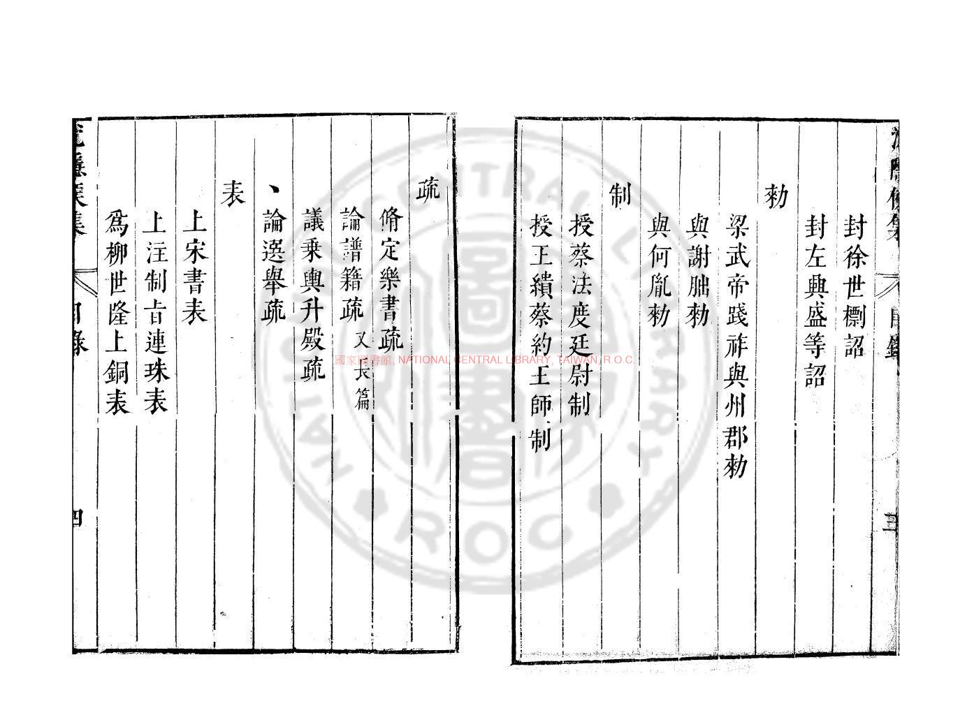 09863-沈隱侯集_(南北朝)沈約撰_明崇禎間(1628-1644)太倉張氏原刊本1 09863-沈隱侯集_(南北朝)沈約撰_明崇禎間(1628-1644)太倉張氏原刊本1