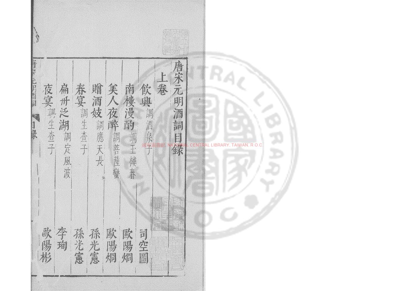 11590-唐宋元明酒詞_(明)周履靖和韻_明萬曆間(1573-1620)金陵荊山書林刊本0 11590-唐宋元明酒詞_(明)周履靖和韻_明萬曆間(1573-1620)金陵荊山書林刊本0