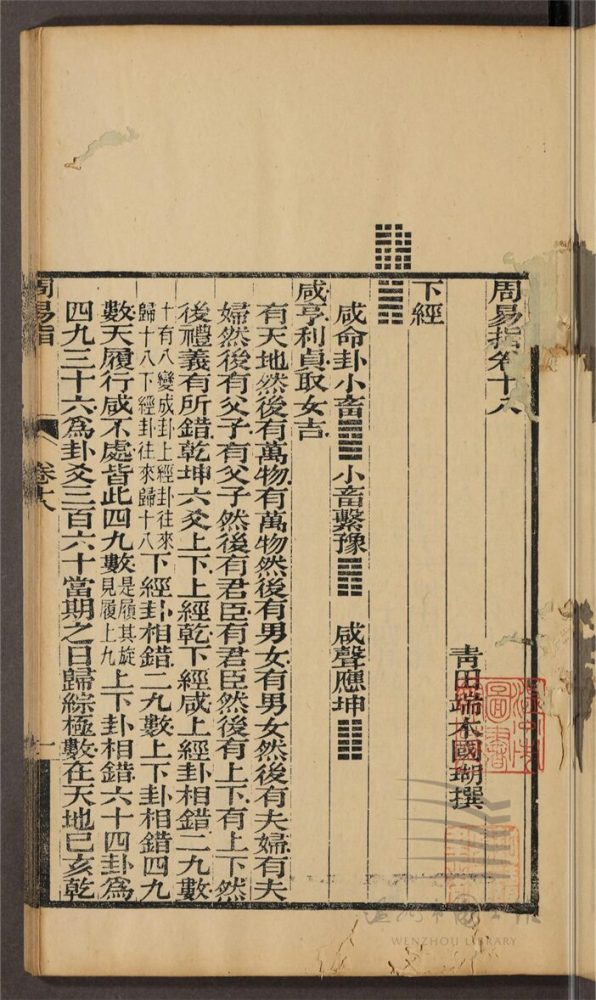 _周易指三十八卷易例一卷易圖五卷易斷辭一卷（第十冊周易指卷十八至十九）__