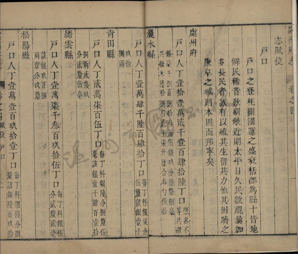 _[雍正]處州府志二十卷（第四冊卷四）__