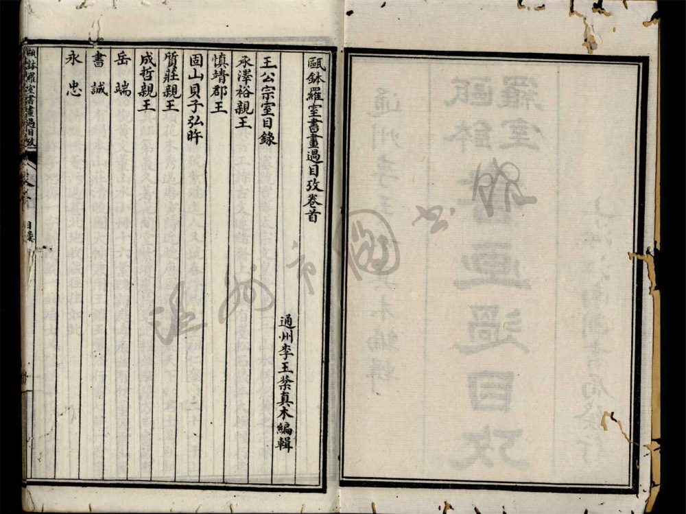 _甌鉢羅室書畫過目考四卷首一卷附一卷（第一冊卷首、附卷、卷一）__