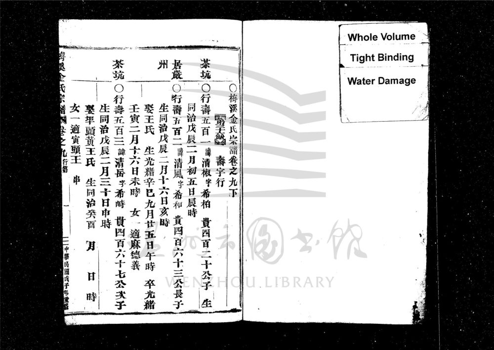 _[浙江樂清]重修梅溪金氏宗譜十三卷（第十四冊卷九下）__