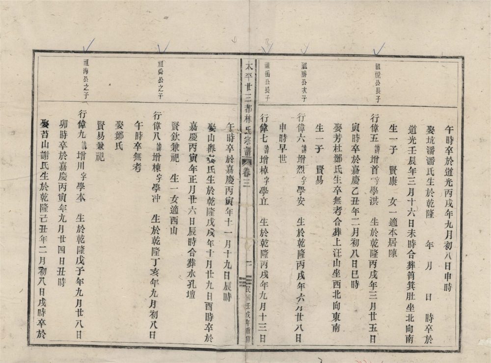 _太平廿三都林氏宗譜五卷（第三冊卷三上）__