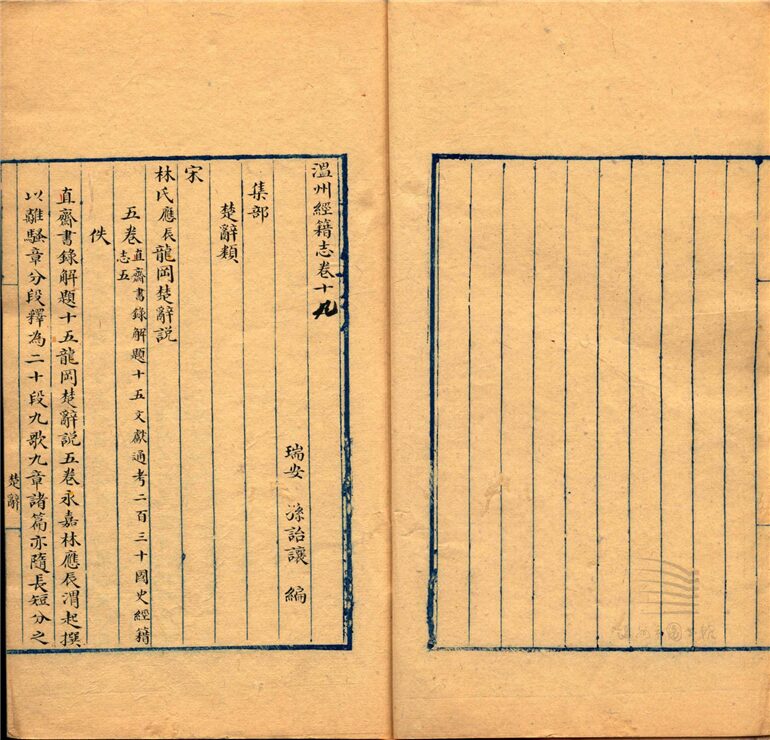 _溫州經籍志三十三卷外編二卷辨誤一卷（第十三冊卷十九至二十）__