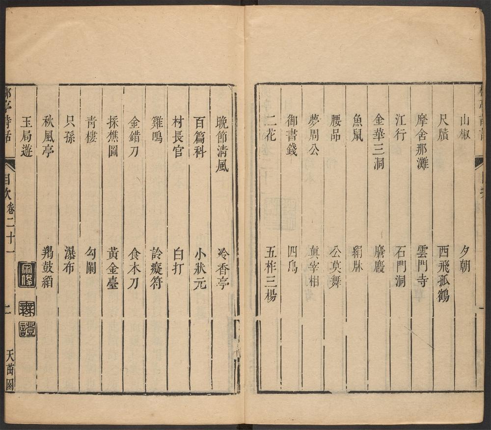 _柳亭诗话_v.卷二十一至二十五目录见内__ _柳亭诗话_v.卷二十一至二十五目录见内__