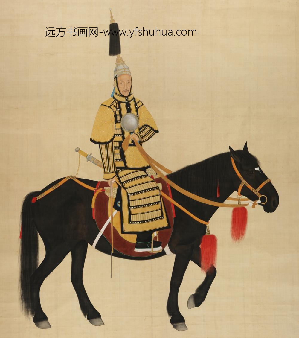 清-清人画旻宁耀德崇威图轴-故
