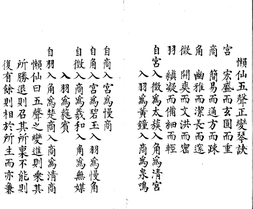 _五声琴谱一卷附琴统一卷琴统外篇一卷__ _五声琴谱一卷附琴统一卷琴统外篇一卷__