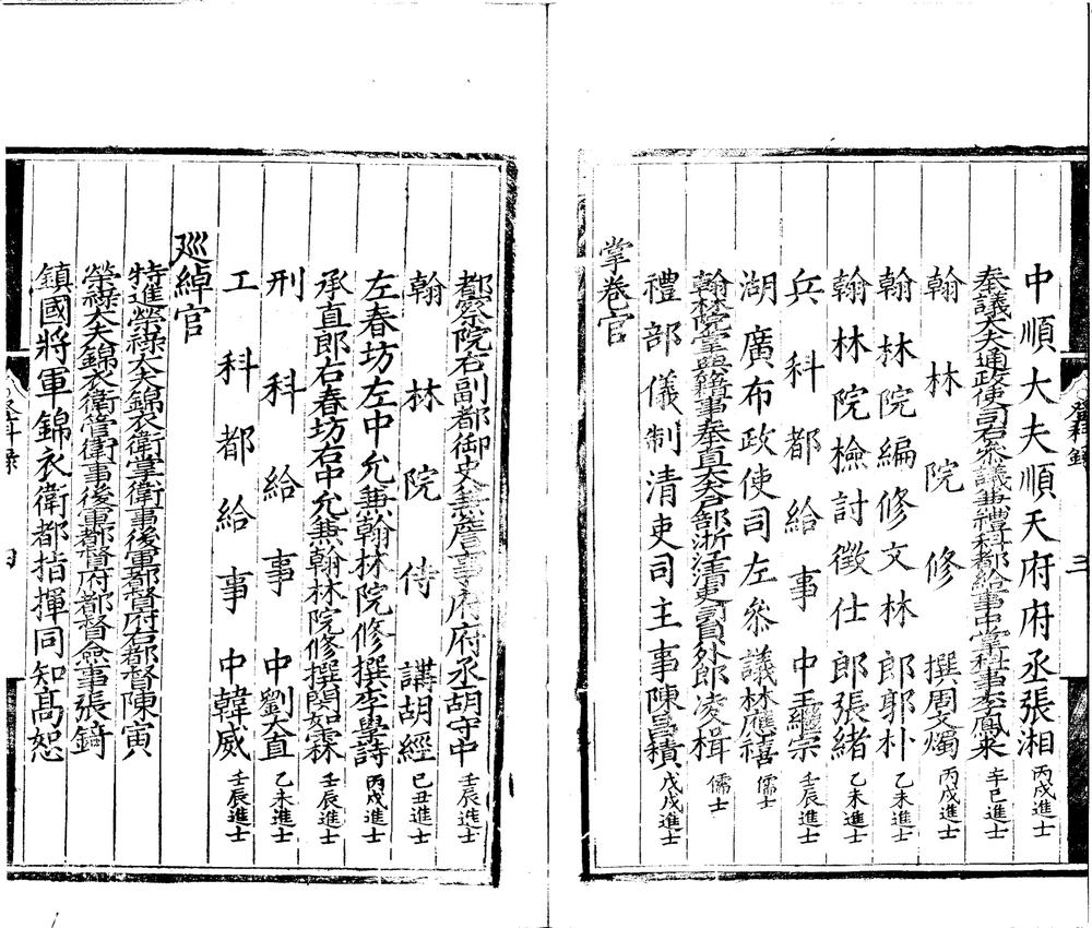 _嘉靖二十年进士登科録一卷__ _嘉靖二十年进士登科録一卷__