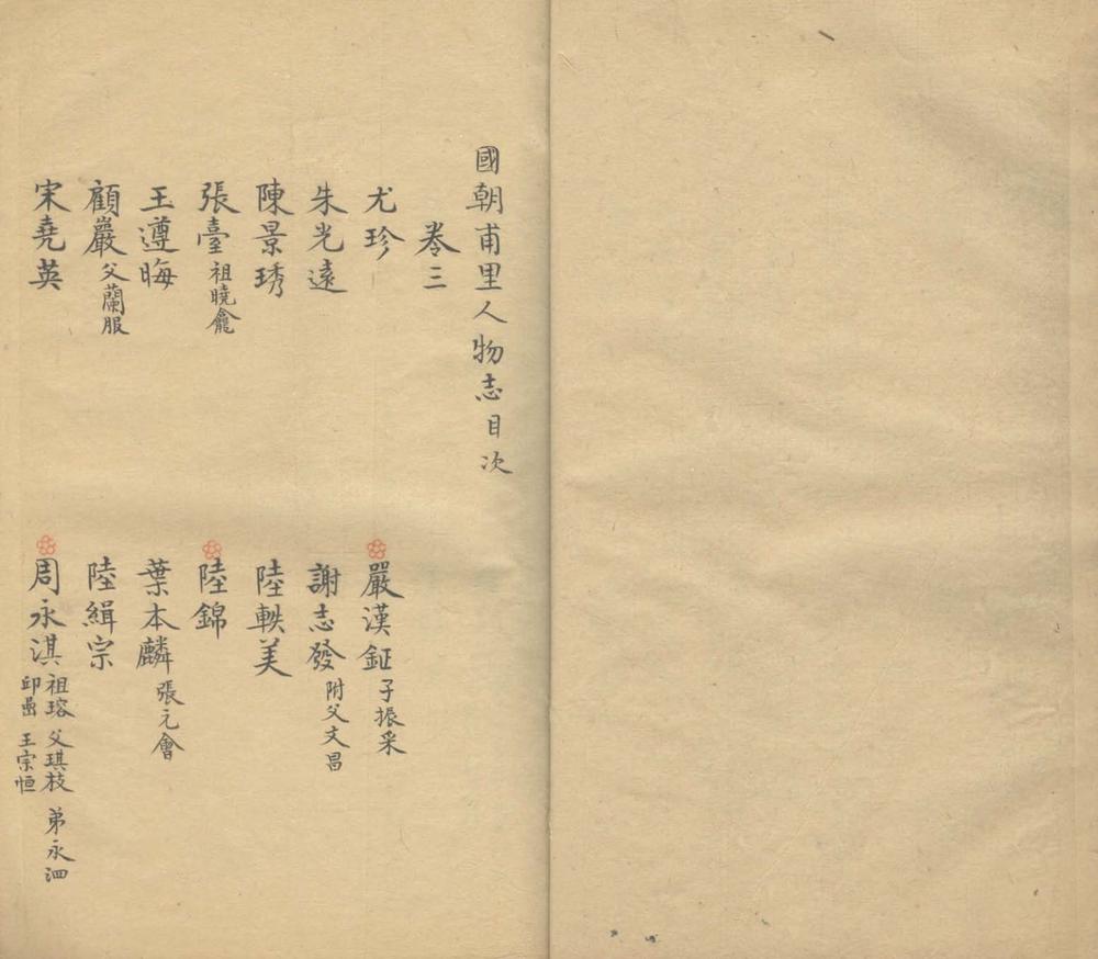 _国朝甫里人物志六卷__