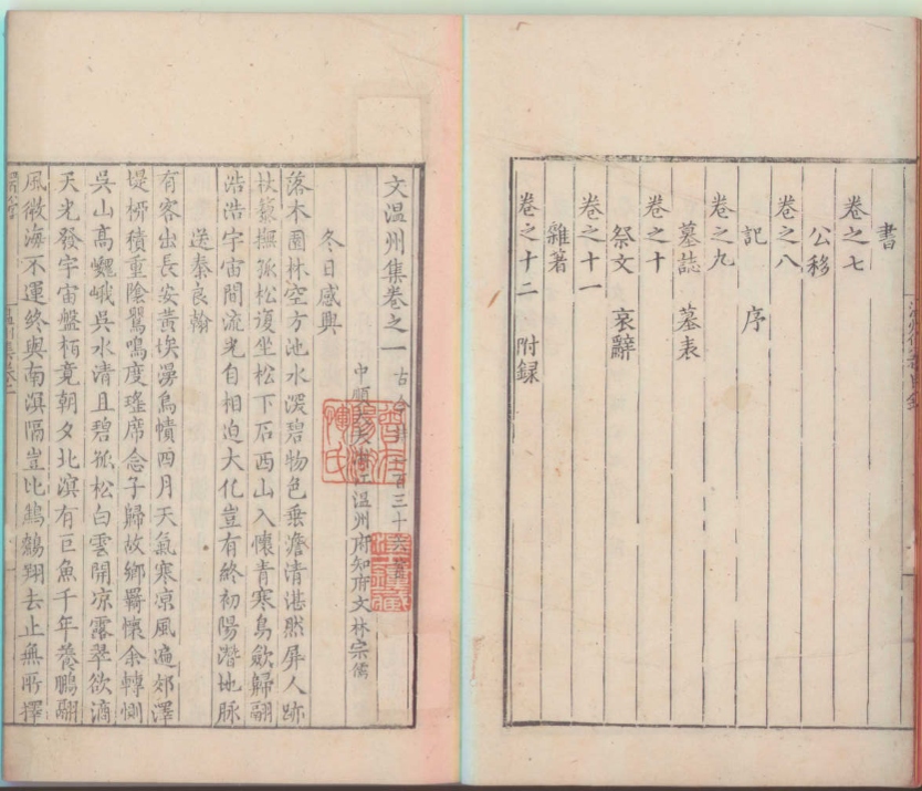 _文温州集十二卷__