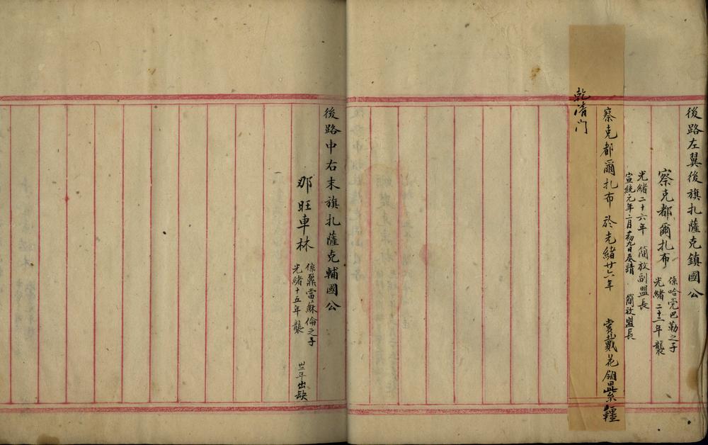 _清功臣袭职底册不分卷__