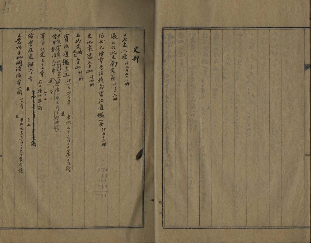 _溥仪在伪满所藏书画目录不分卷__