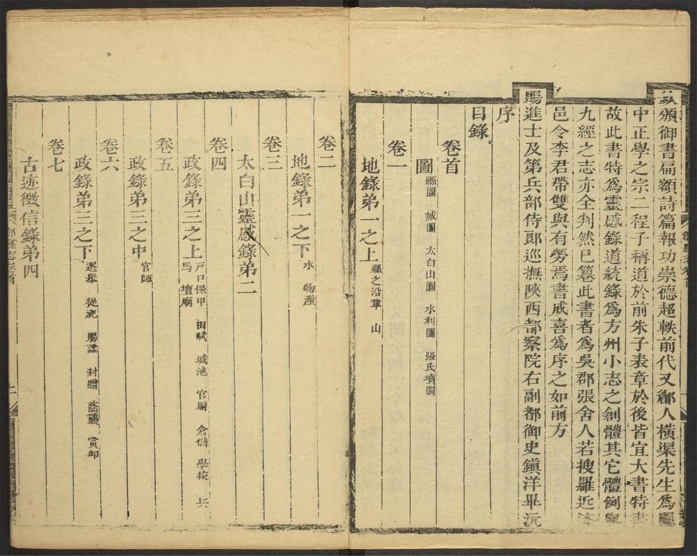 _郿县志_v.卷首-卷四，目录__