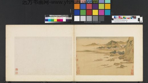 明仇英临宋元六景册-关山渔舍