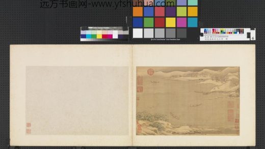 明仇英临宋元六景册-竹篱压雪