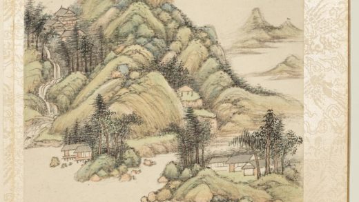 明卞文瑜摹古山水册-仿赵文敏山水